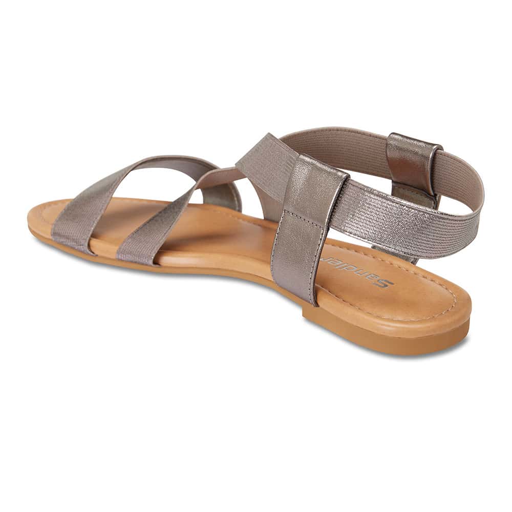Decoy Sandal in Pewter Fabric