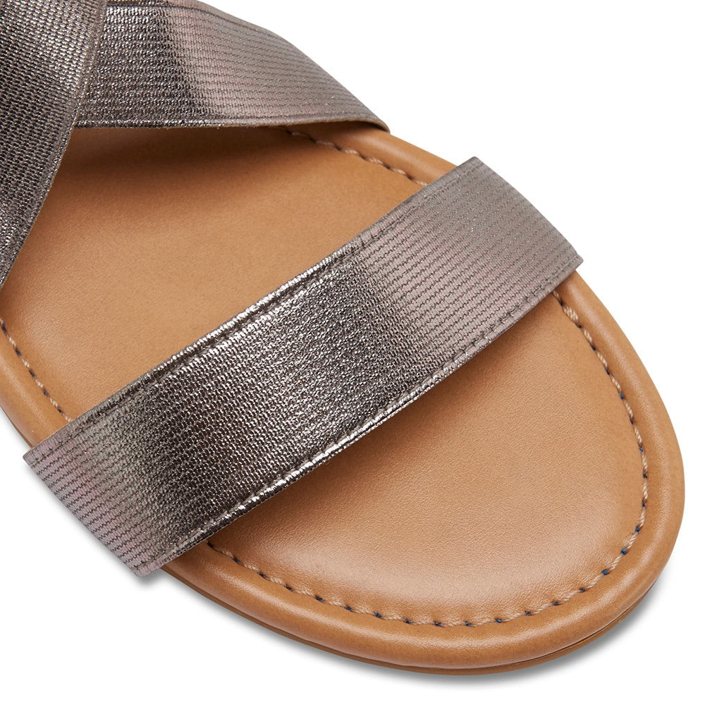 Decoy Sandal in Pewter Fabric
