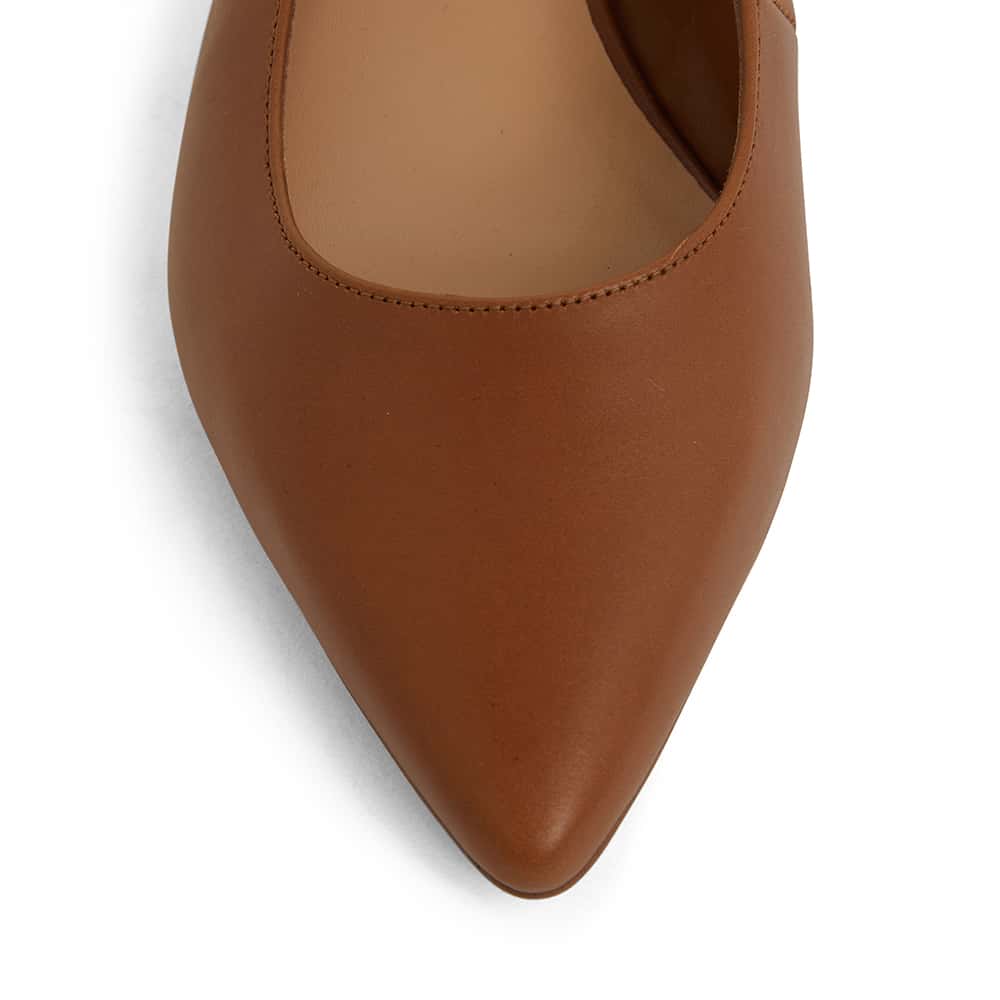Dena Heel in Cognac Leather