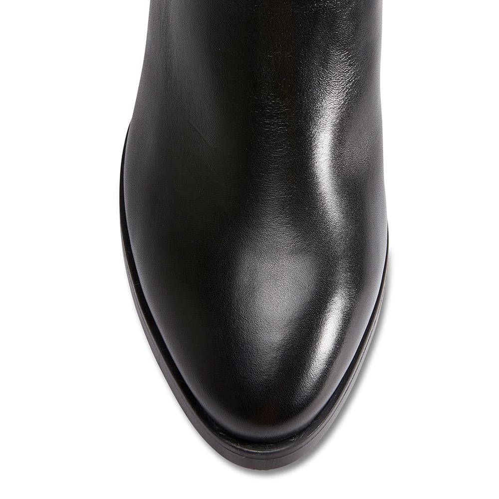 Detroit Boot in Black Leather