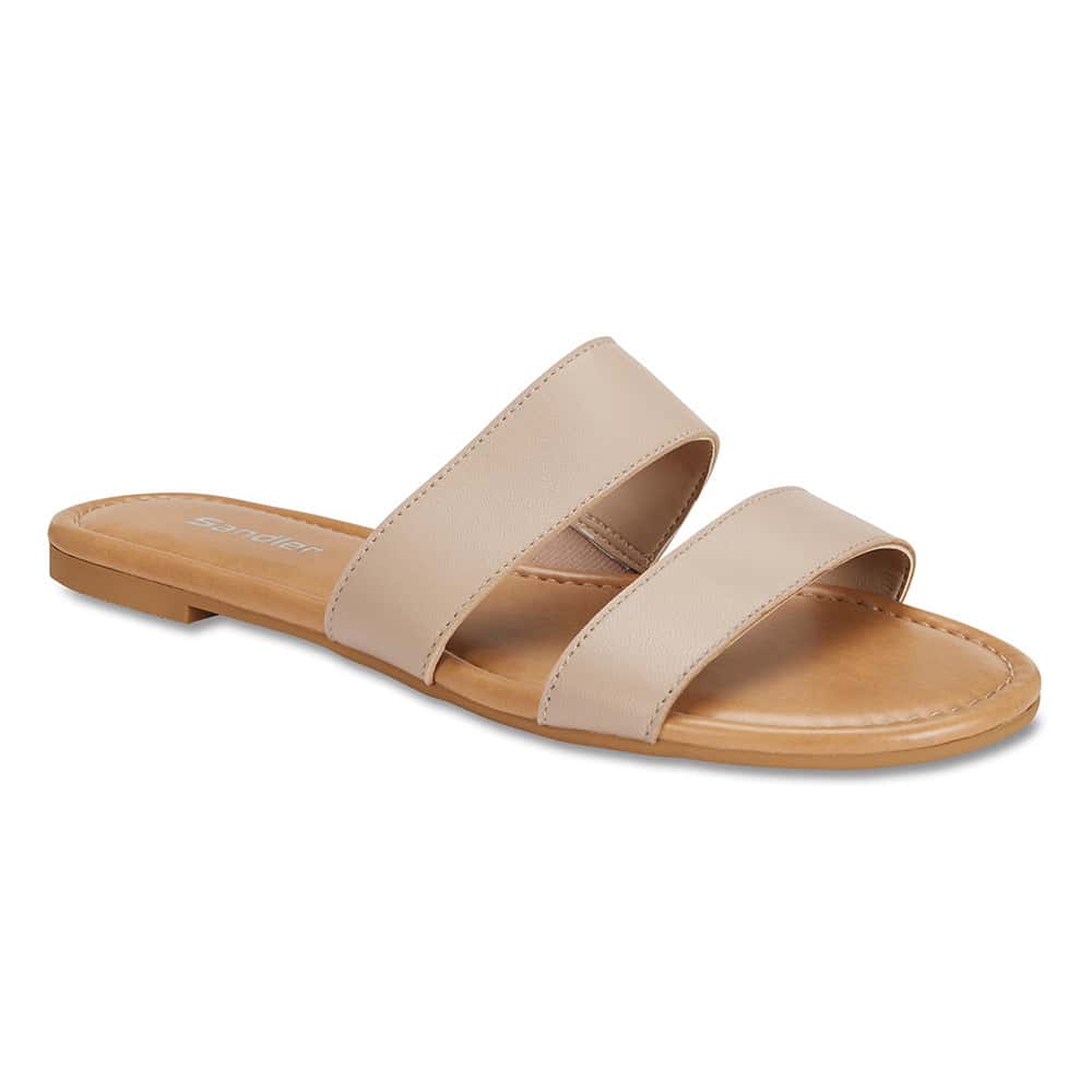Deuce Slide in Nude Leather