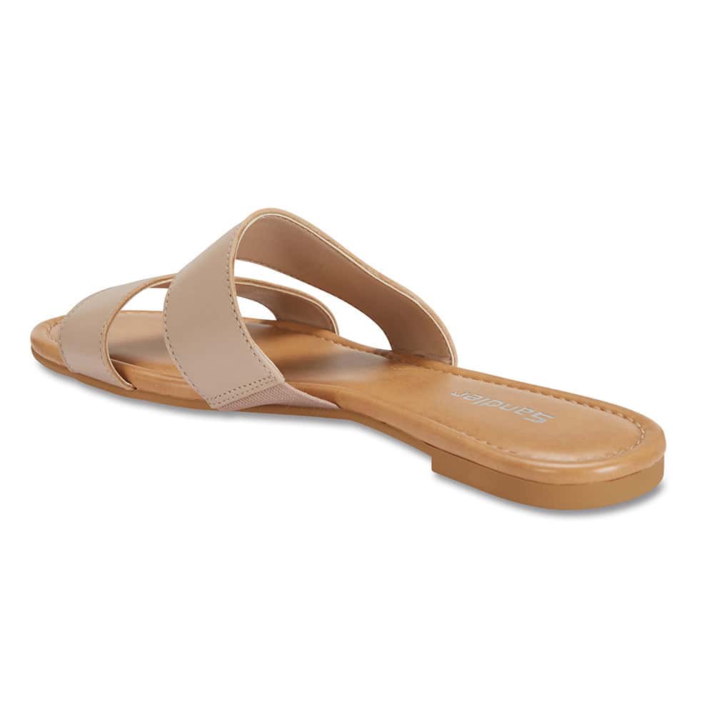 Deuce Slide in Nude Leather