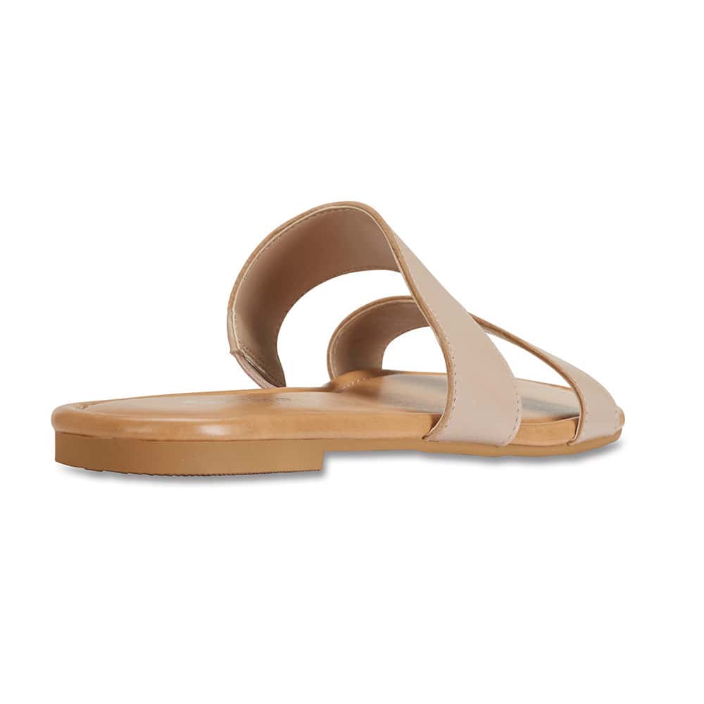 Deuce Slide in Nude Leather