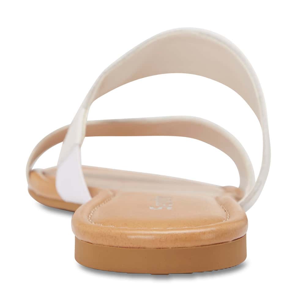 Deuce Slide in White Leather