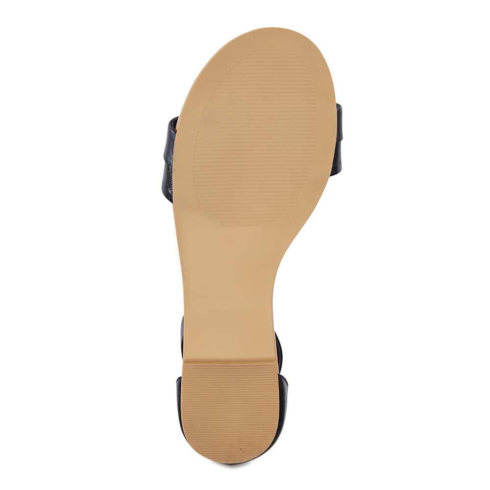 Domino Sandal in Black Leather