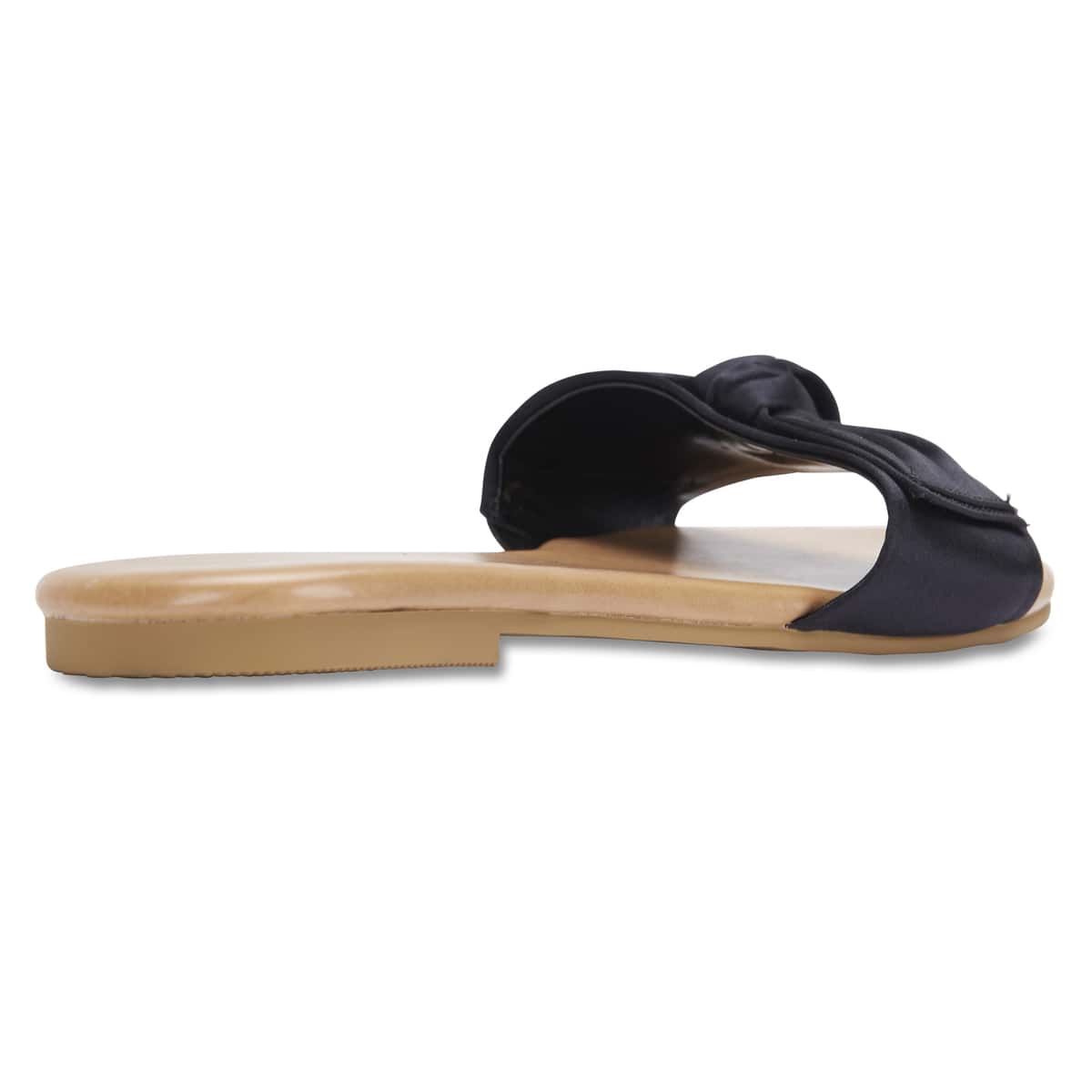 Dove Slide in Black Fabric
