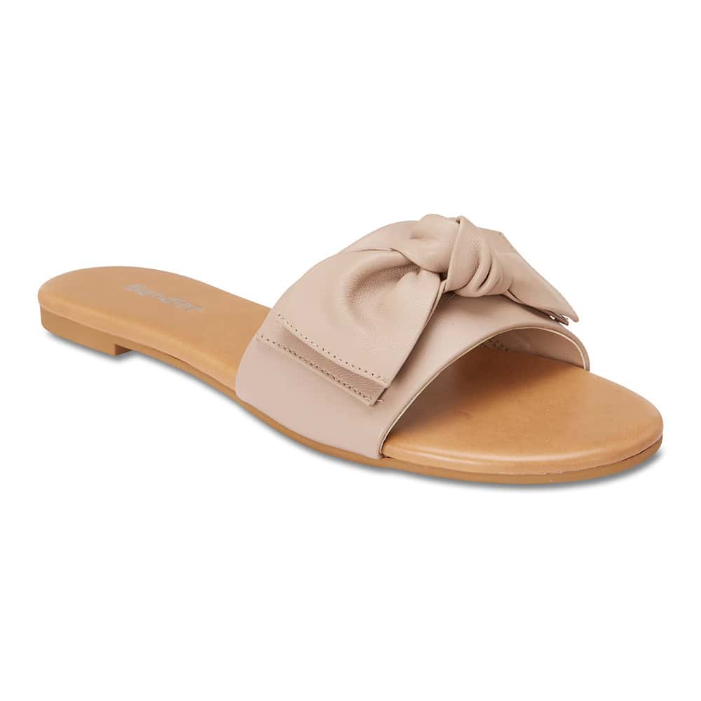 Dove Slide in Nude Leather
