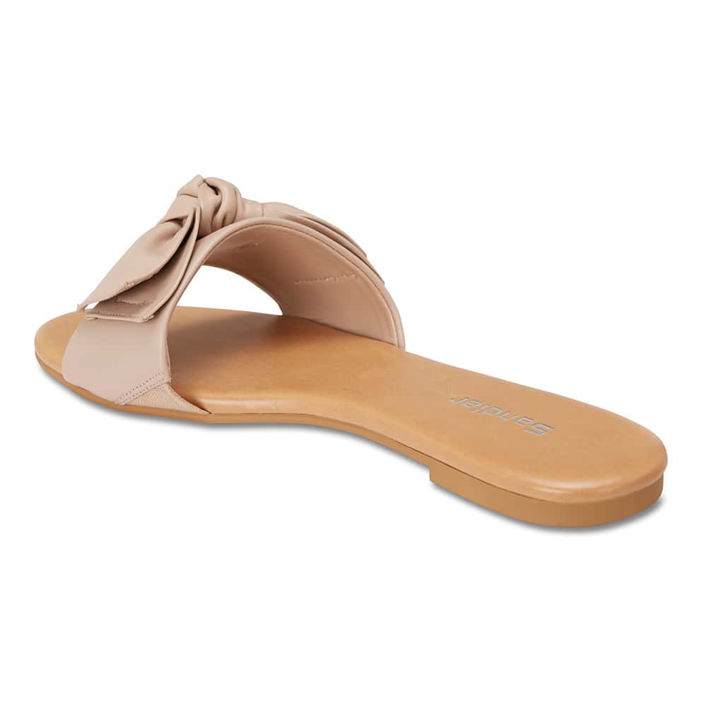 Dove Slide in Nude Leather