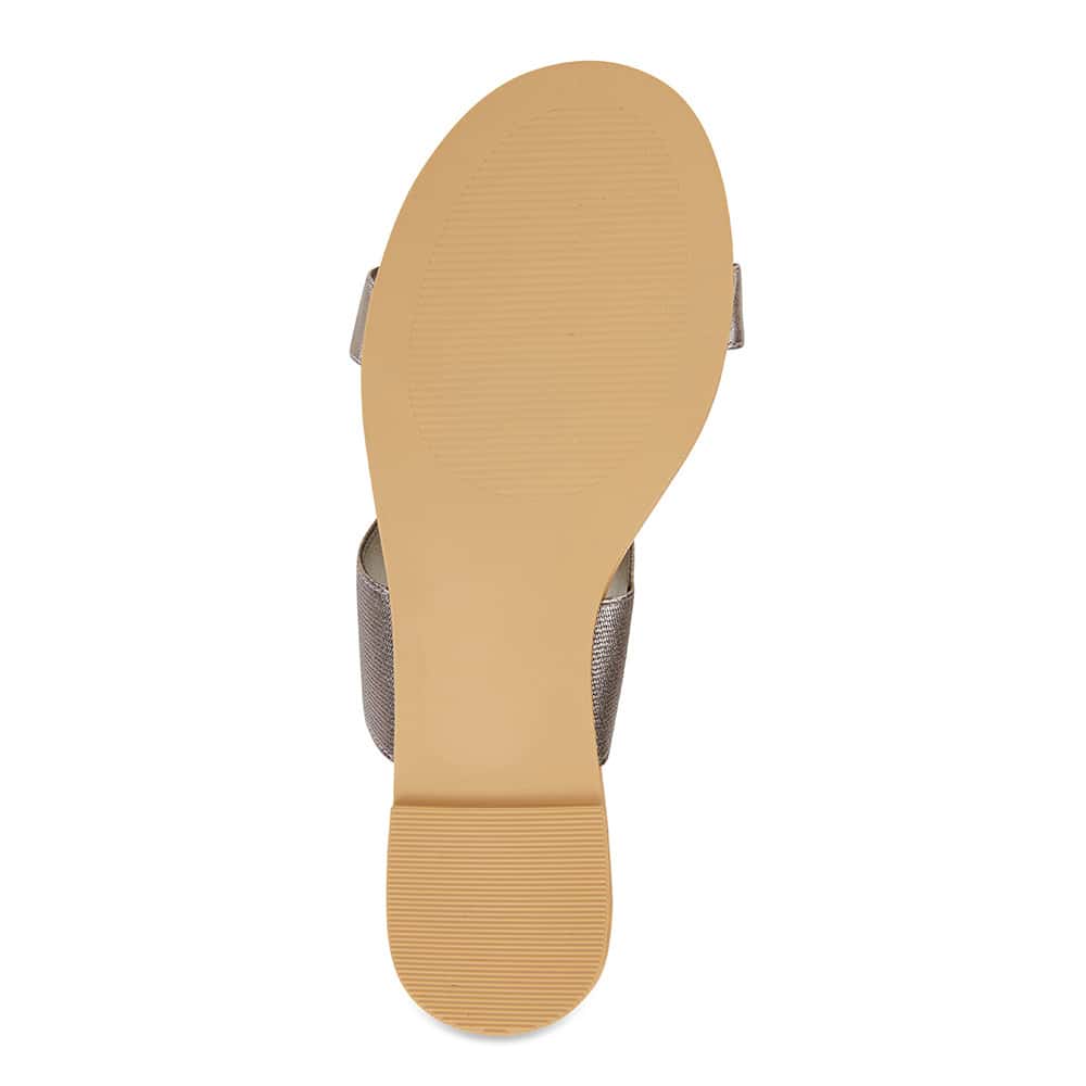 Duke Slide in Pewter Leather