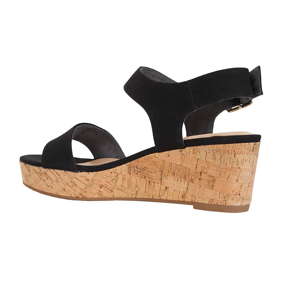 Ember Heel in Black Fabric