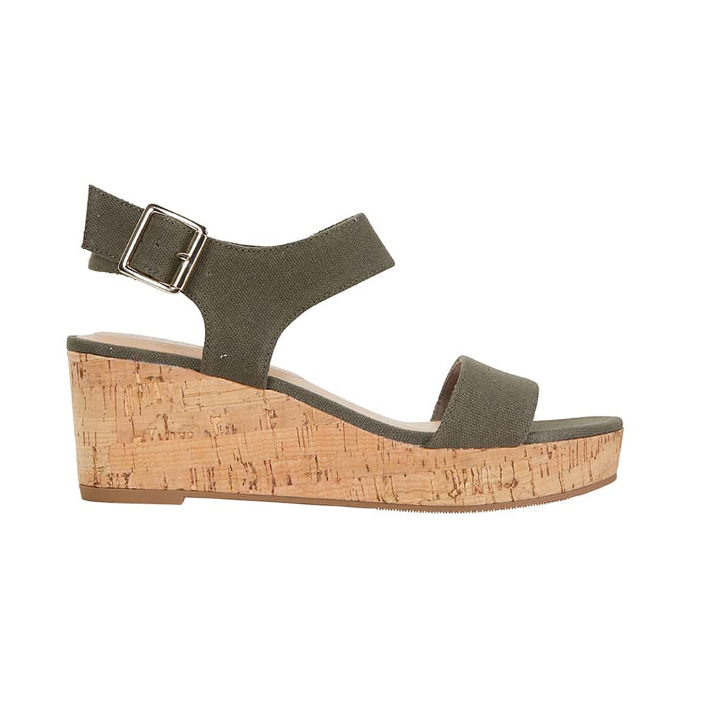 Ember Heel in Khaki Fabric