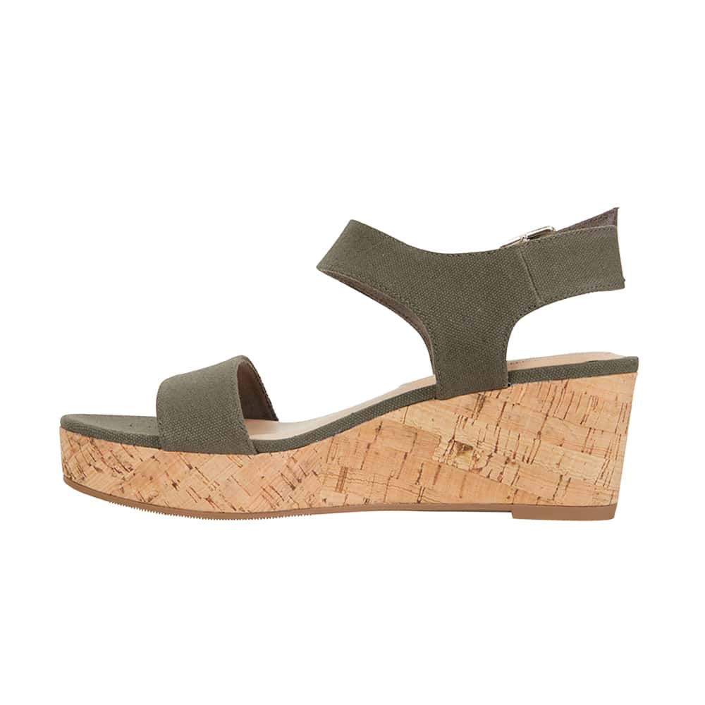Ember Heel in Khaki Fabric