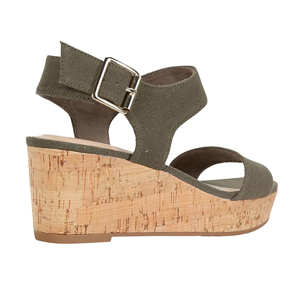 Ember Heel in Khaki Fabric
