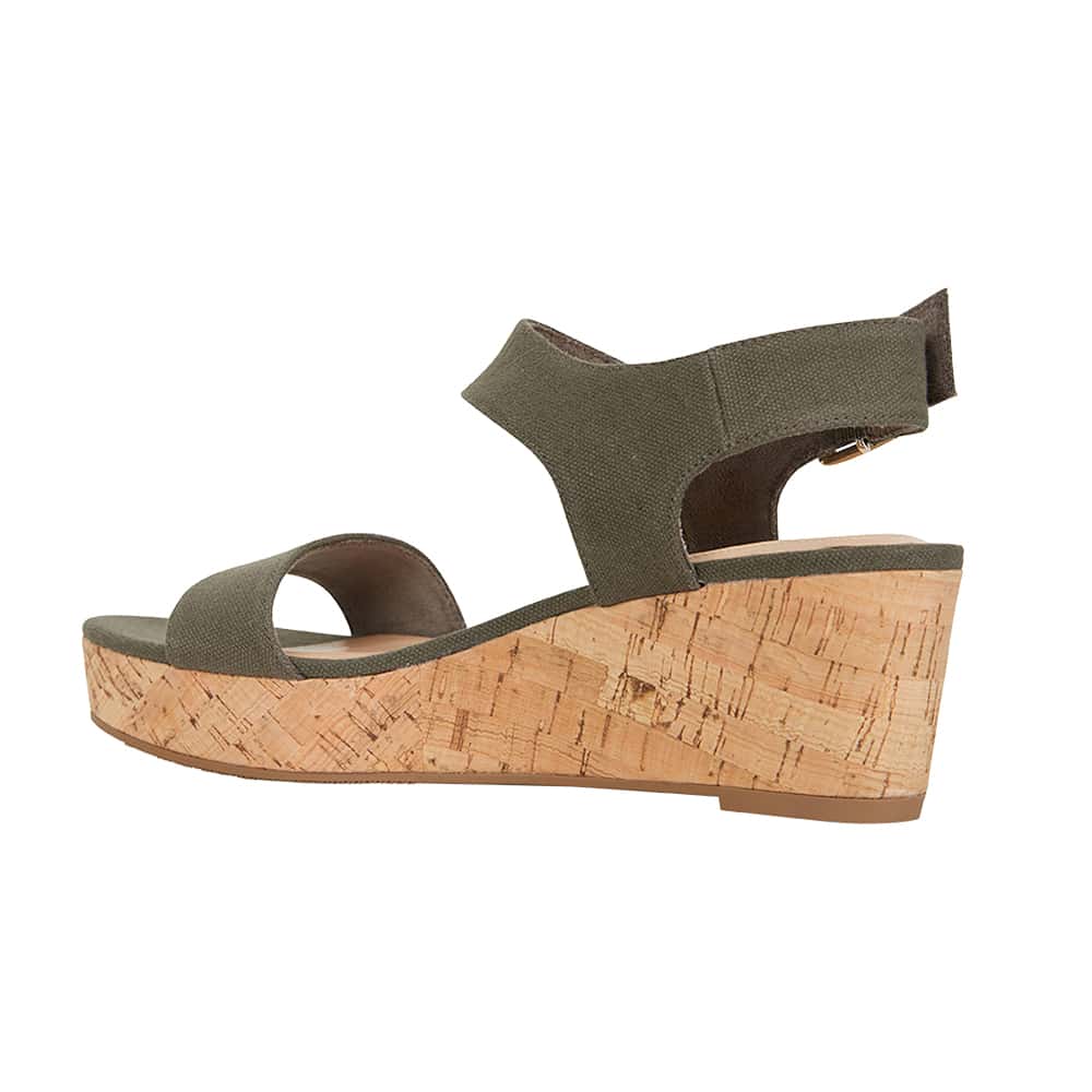 Ember Heel in Khaki Fabric