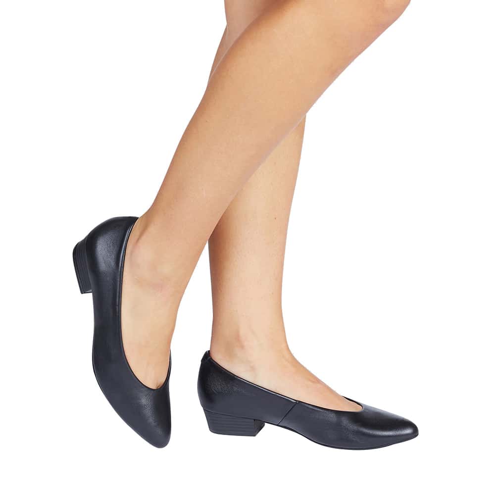 Emily Heel in Black Leather