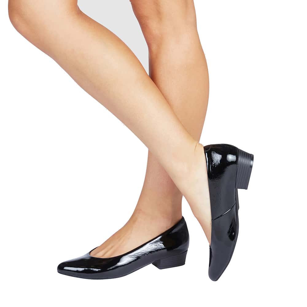 Emily Heel in Black Patent