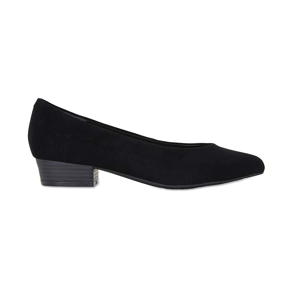 Emily Heel in Black Suede