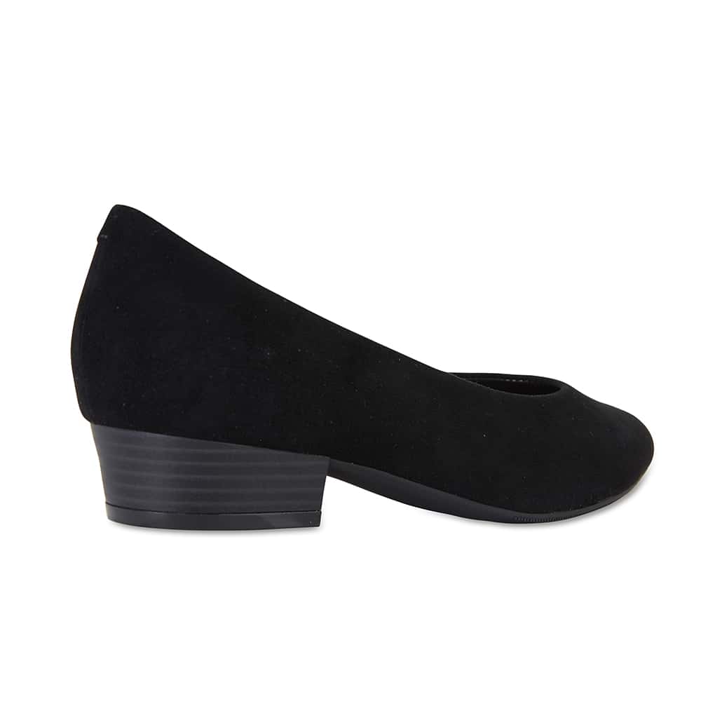 Emily Heel in Black Suede