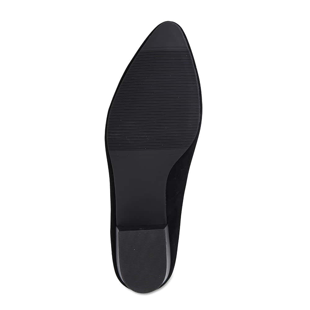 Emily Heel in Black Suede