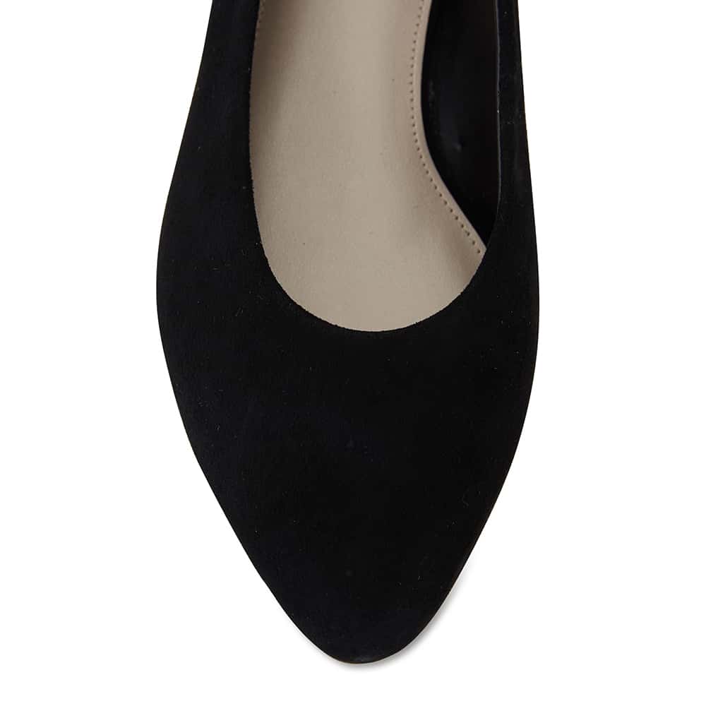 Emily Heel in Black Suede
