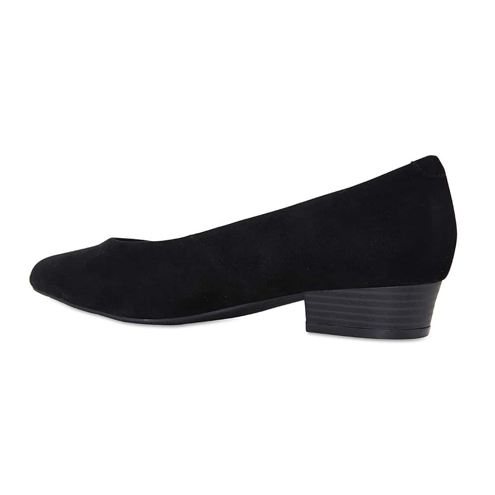 Emily Heel in Black Suede
