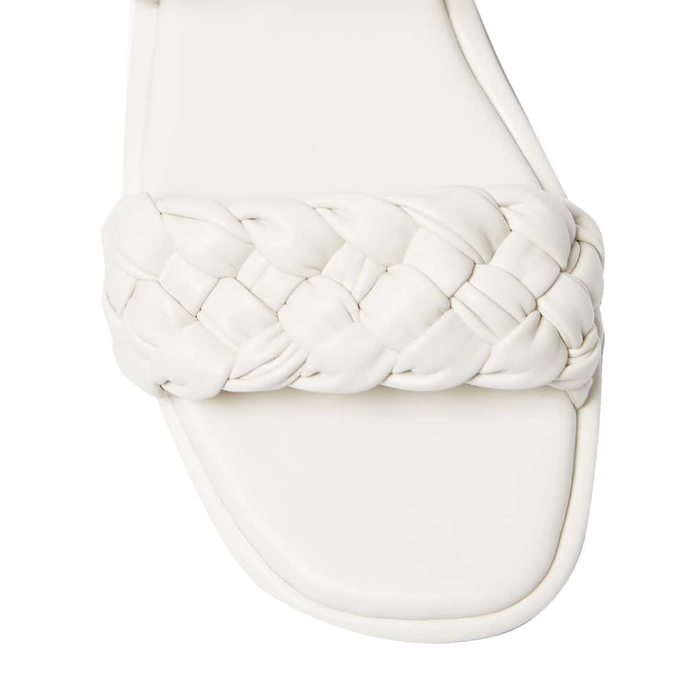 Enya Slide in White Smooth