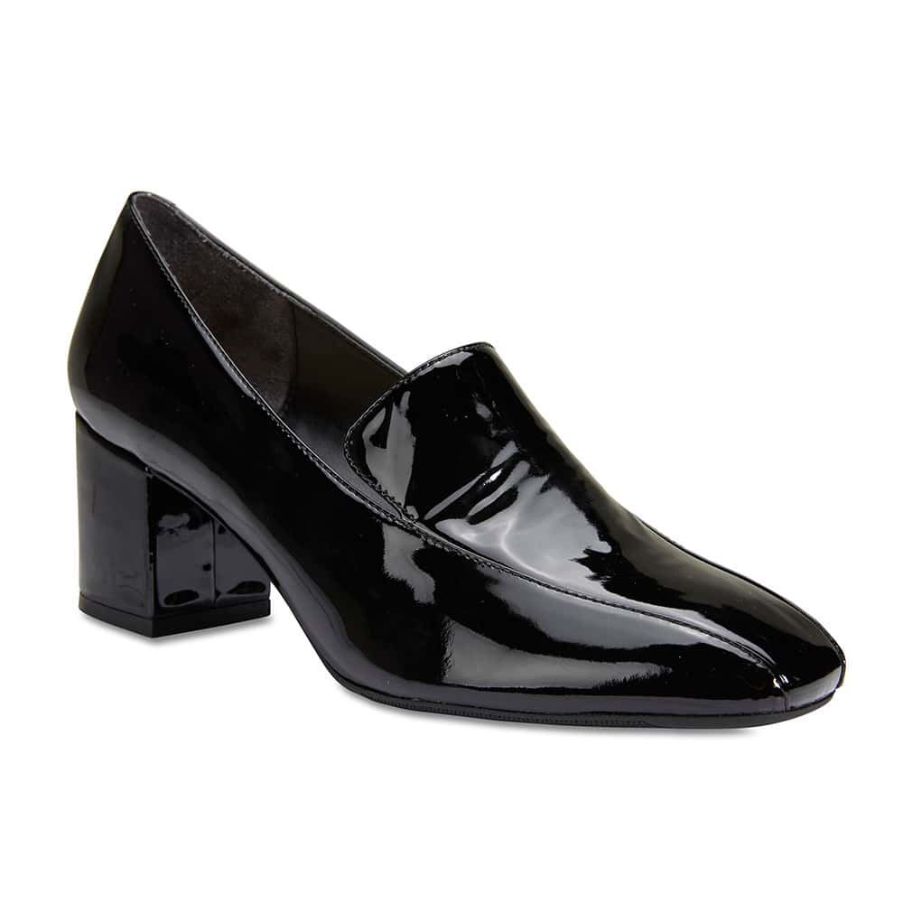 Erica Heel in Black Patent