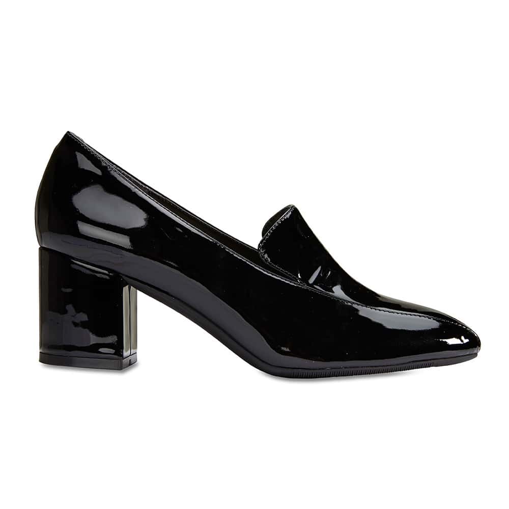 Erica Heel in Black Patent