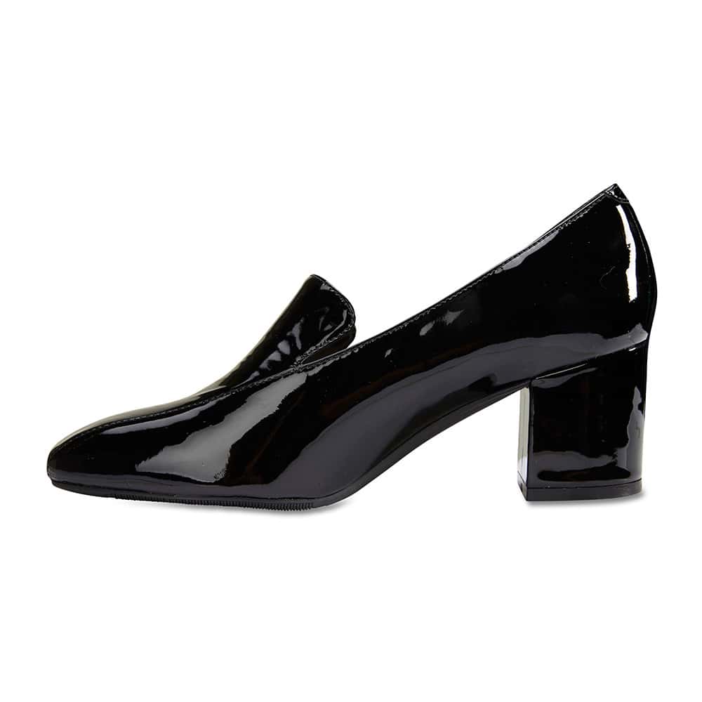 Erica Heel in Black Patent