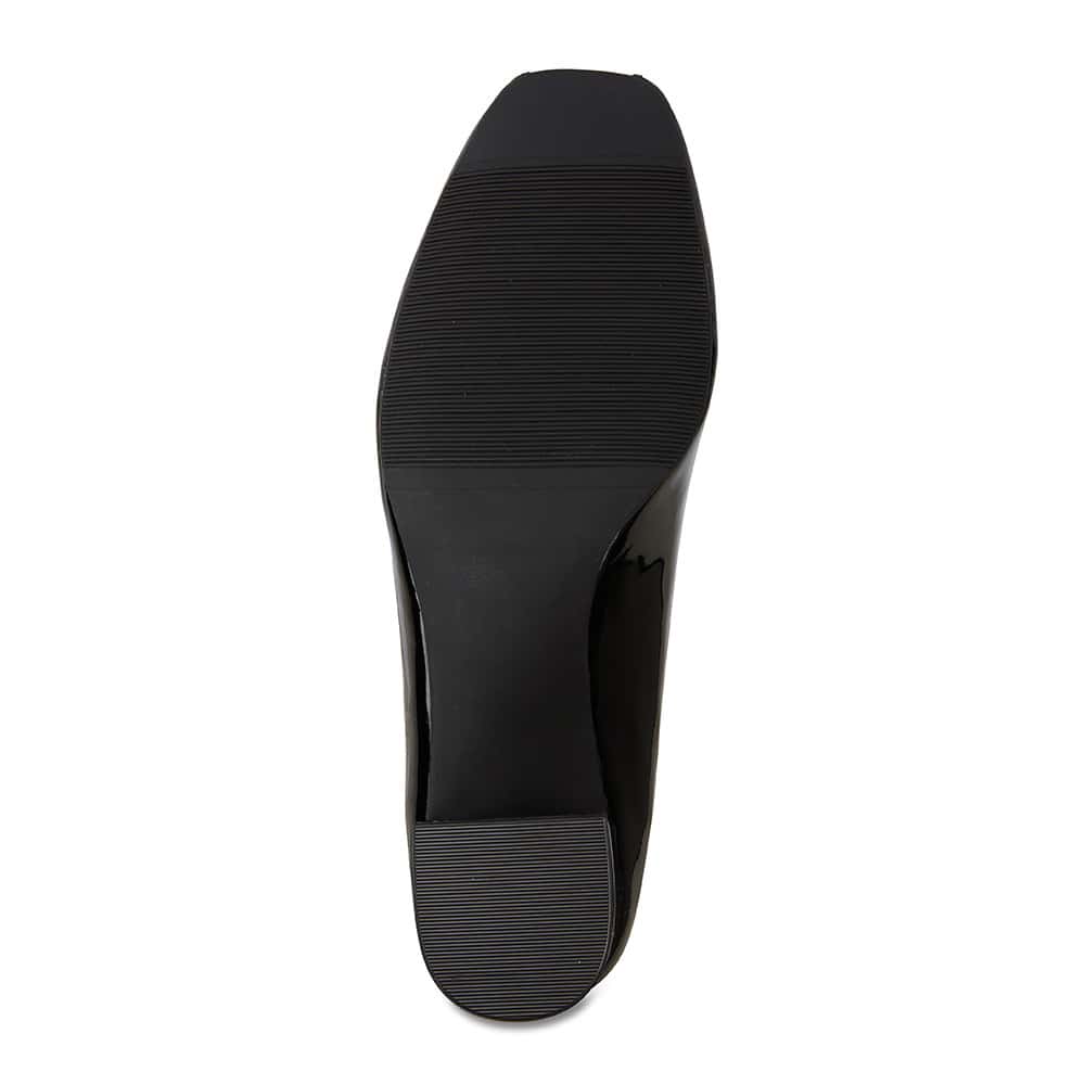 Erica Heel in Black Patent
