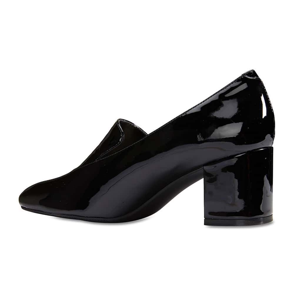 Erica Heel in Black Patent