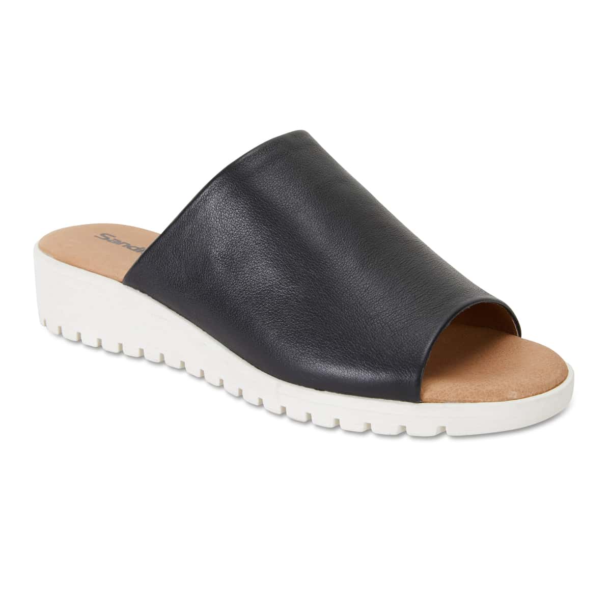 Fate Slide in Black Leather
