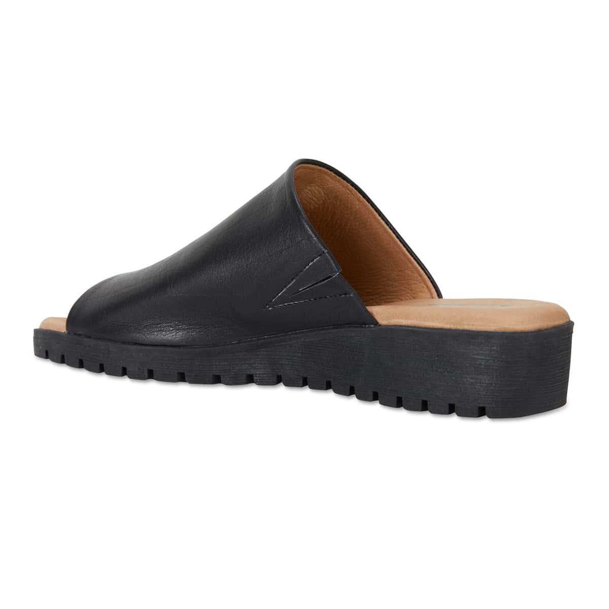 Fate Slide in Black Leather