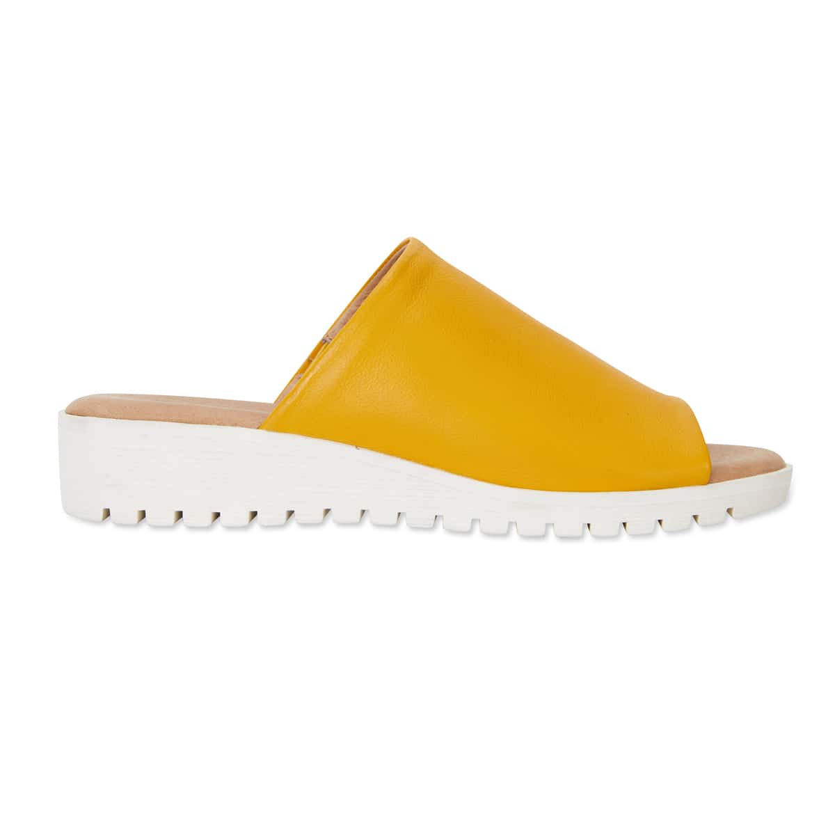 Fate Slide in Mustard Leather