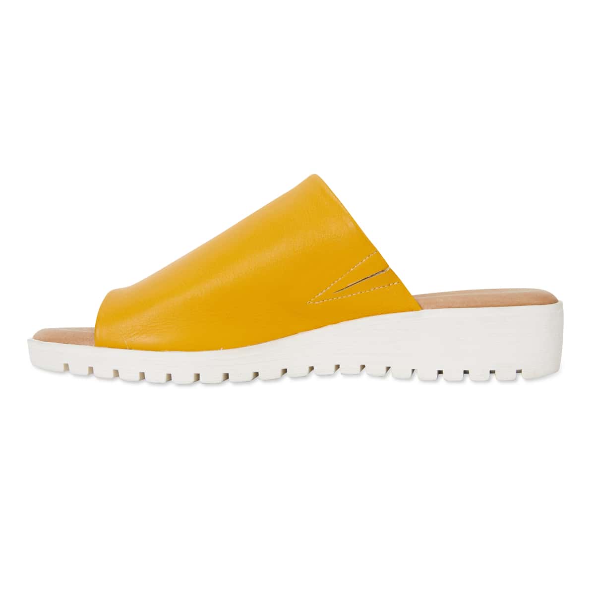 Fate Slide in Mustard Leather