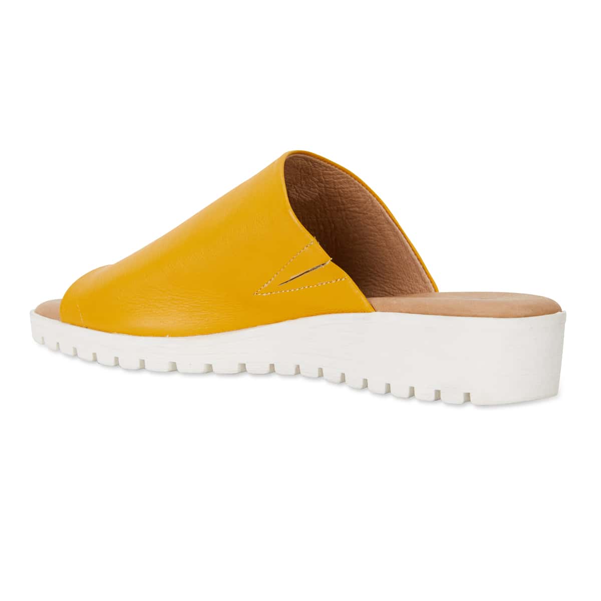 Fate Slide in Mustard Leather