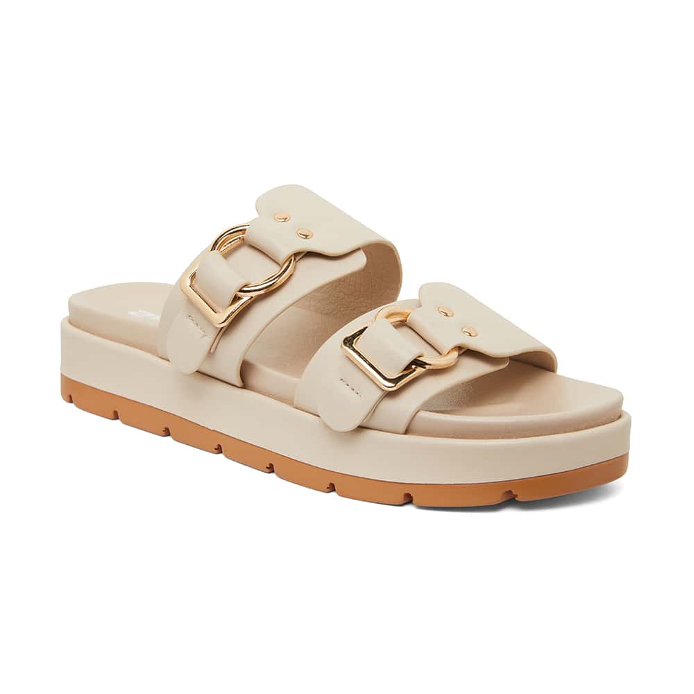 Fiction Slide in Beige Smooth Sandler Shoe HQ