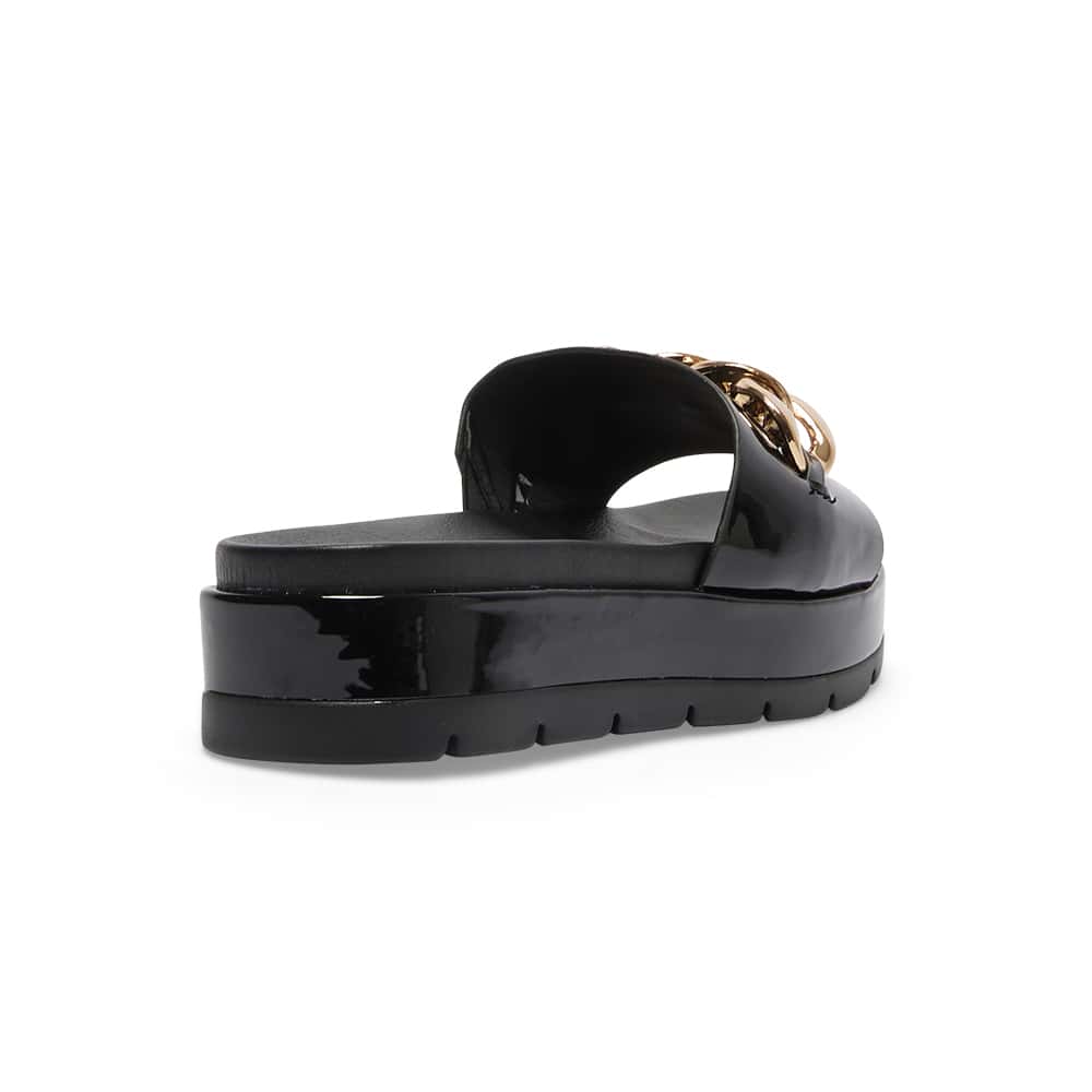 Fiona Slide in Black Patent