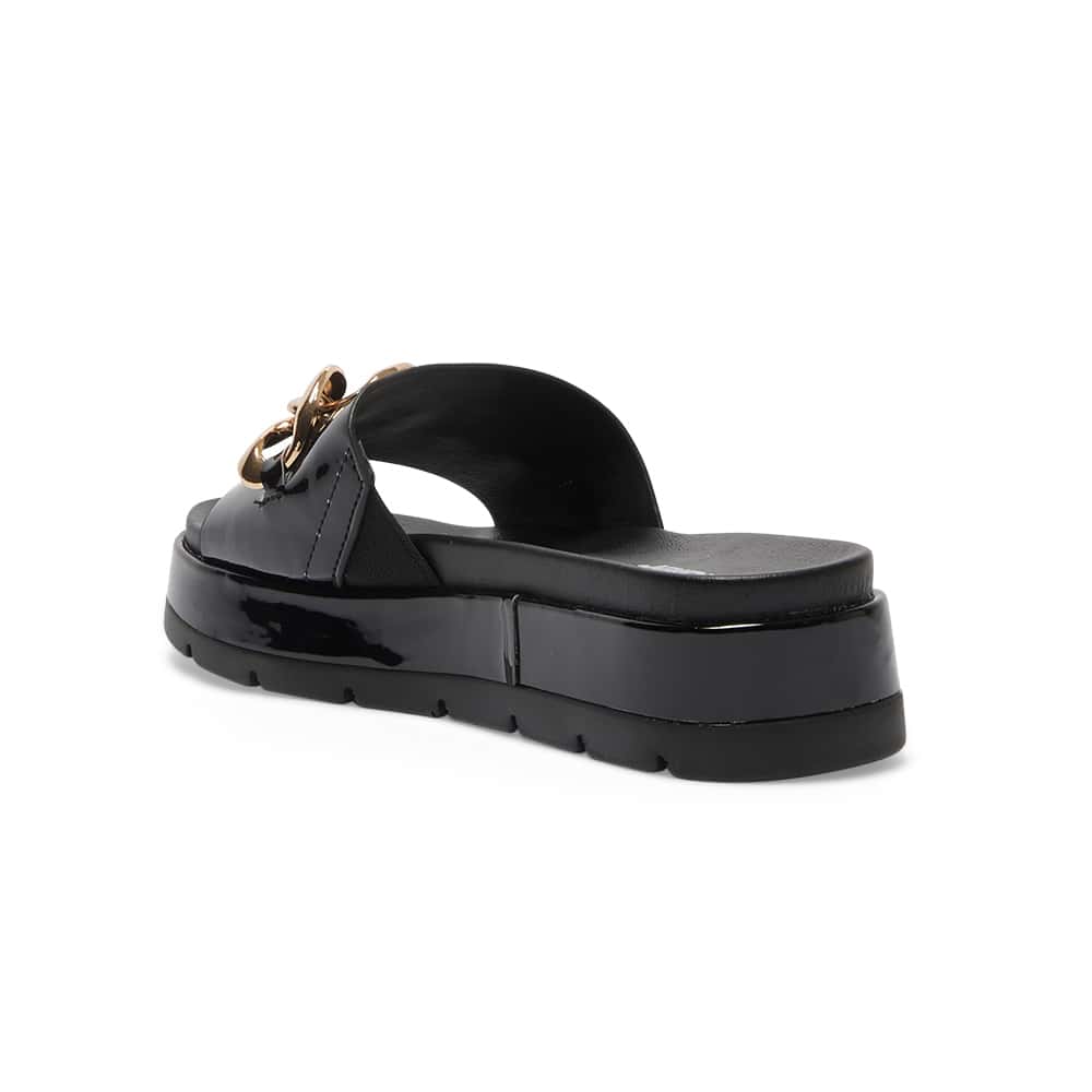 Fiona Slide in Black Patent