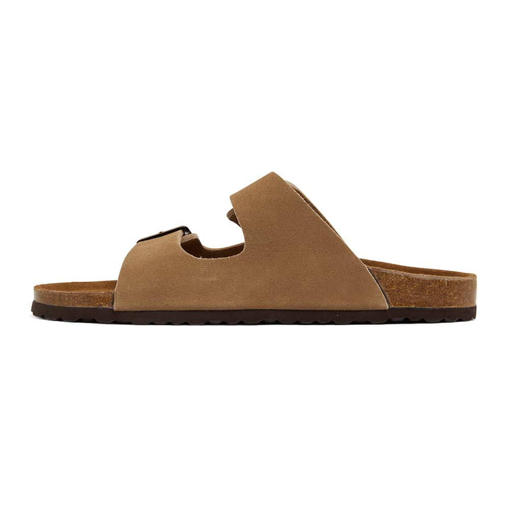 Florida Slide in Taupe Leather | Sandler | Shoe HQ