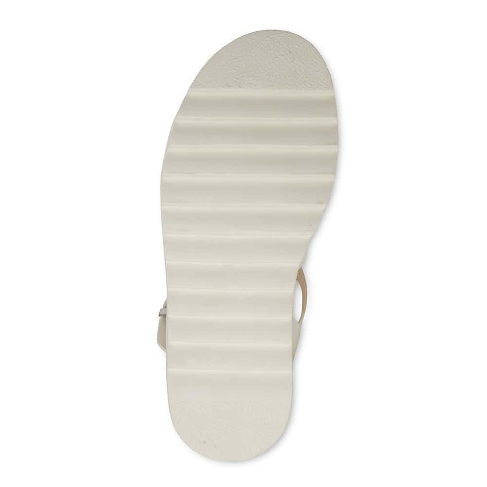 Force Sandal in White Smooth
