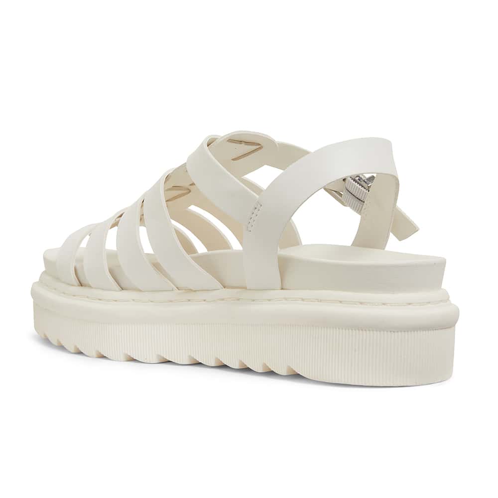 Force Sandal in White Smooth