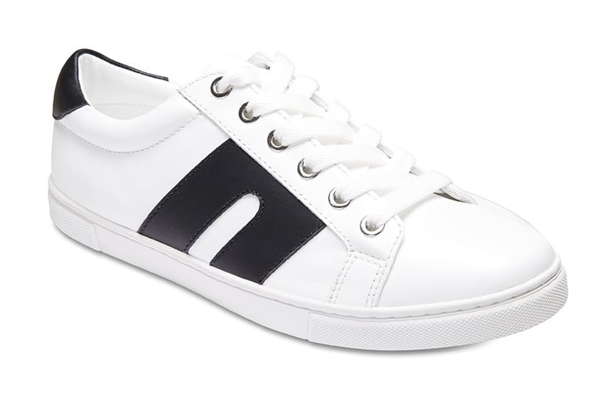 Formula Sneaker in White And Black Leather