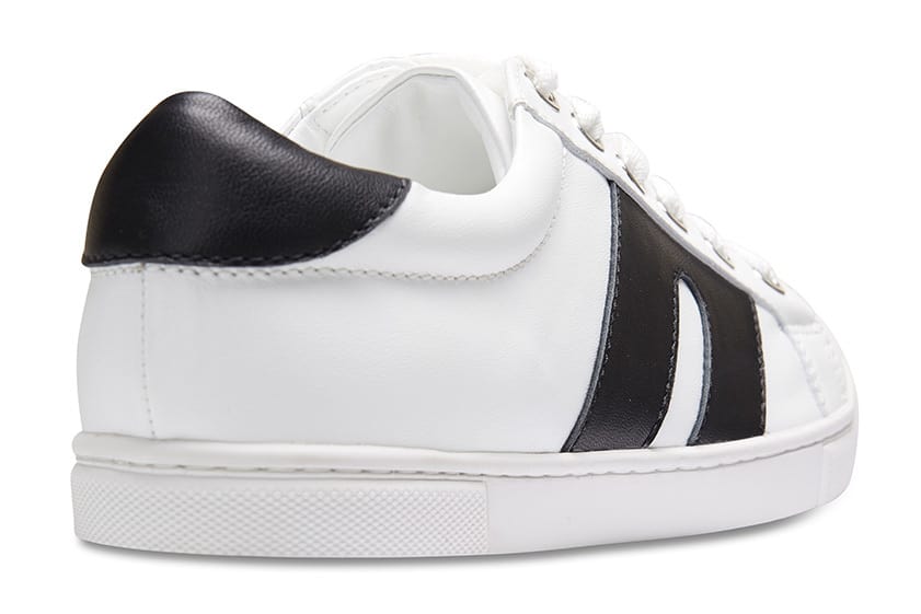 Formula Sneaker in White And Black Leather