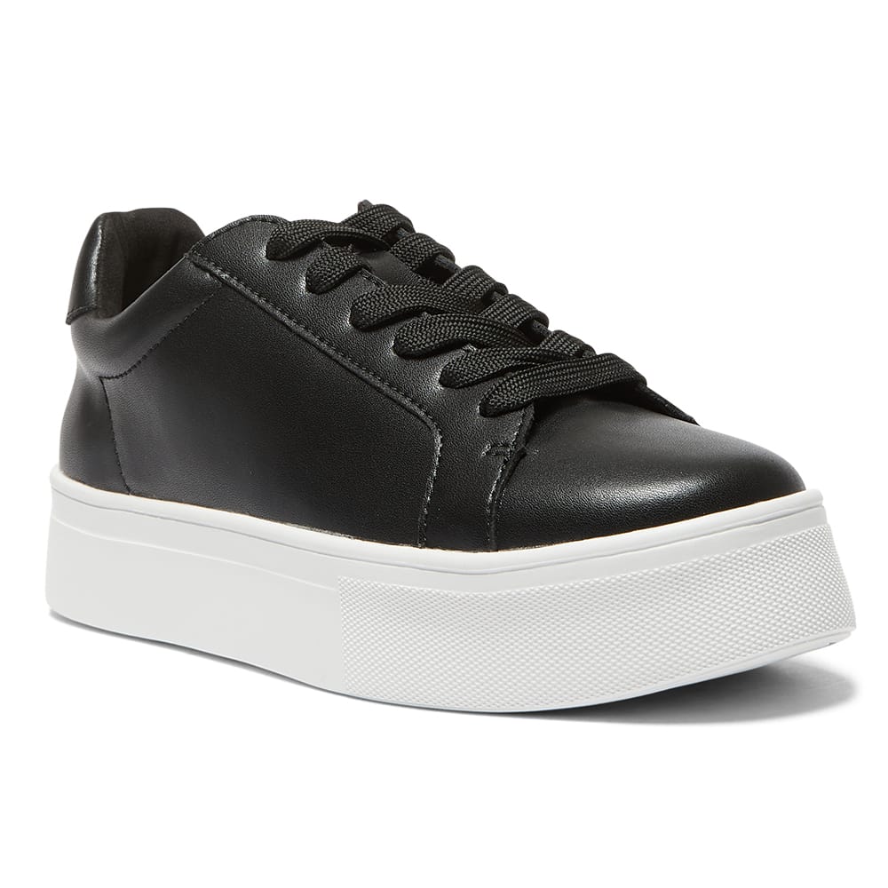 Frenzy Sneaker in Black Leather