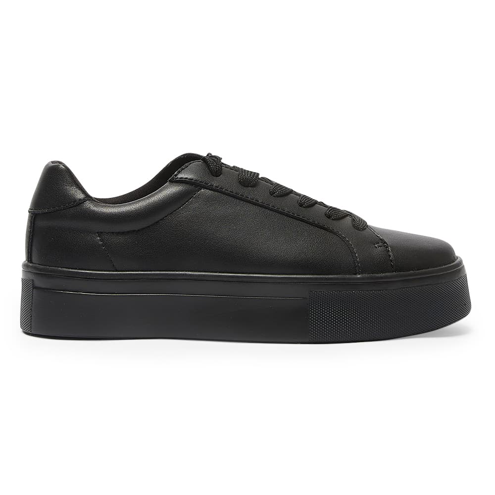 Frenzy Sneaker in Black On Black Leather