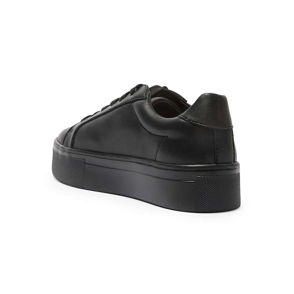 Frenzy Sneaker in Black On Black Leather