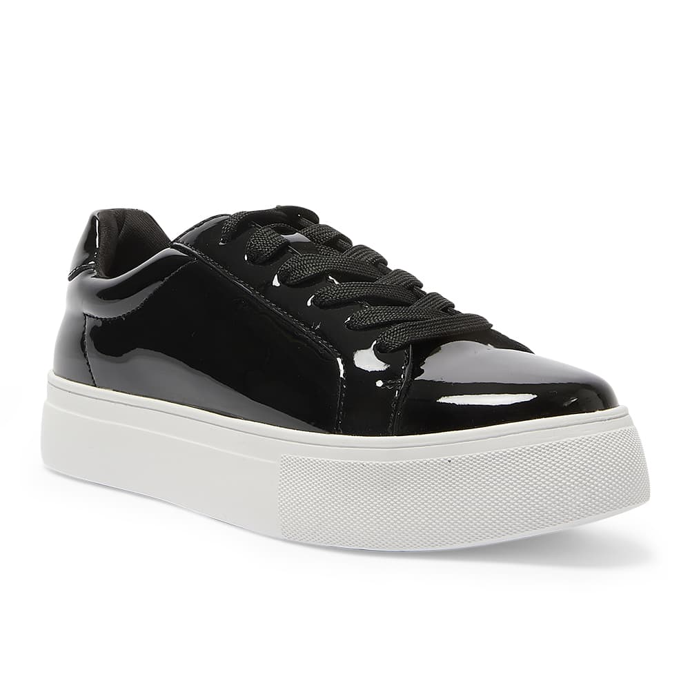 Frenzy Sneaker in Black Patent