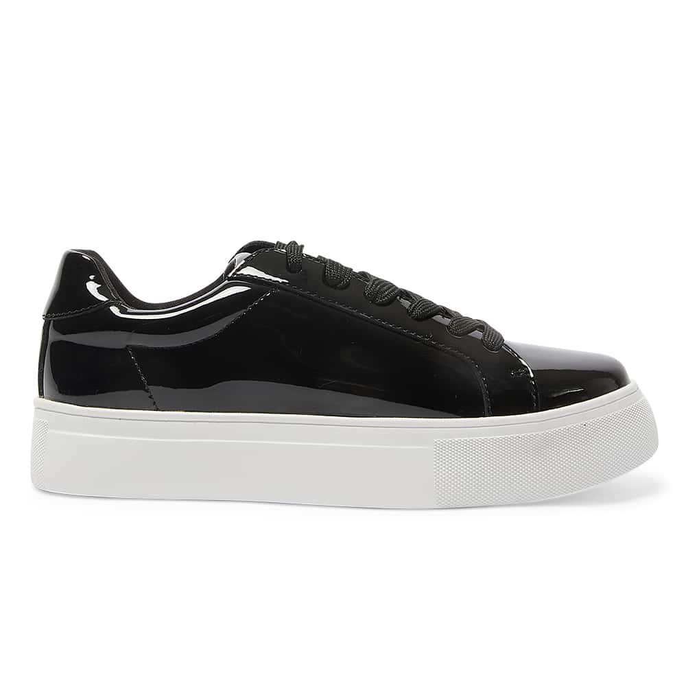 Frenzy Sneaker in Black Patent