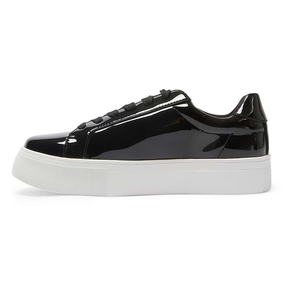 Frenzy Sneaker in Black Patent